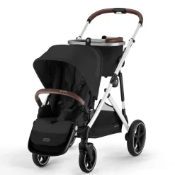 Clearance Gazelle S Stroller - Silver Frame with Moon Black Seat Kids Strollers|Strollers & Trailers