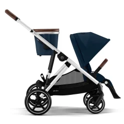 Strollers|Strollers & Trailers>Cybex Gazelle S Stroller - Silver Frame with Ocean Blue Seat