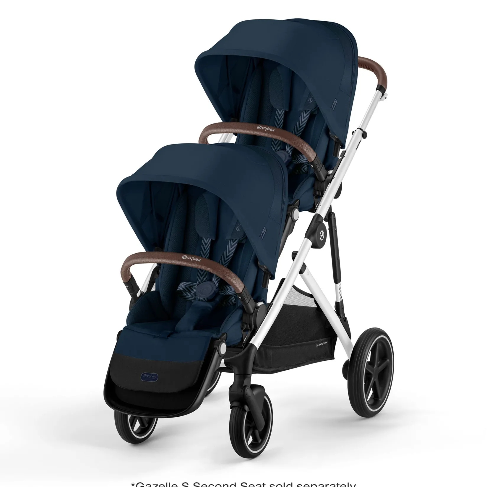 Strollers|Strollers & Trailers>Cybex Gazelle S Stroller - Silver Frame with Ocean Blue Seat