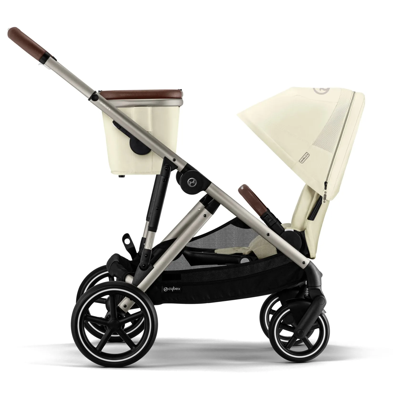 Strollers|Strollers & Trailers>Cybex Gazelle S Stroller - Taupe Frame with Seashell Beige Seat