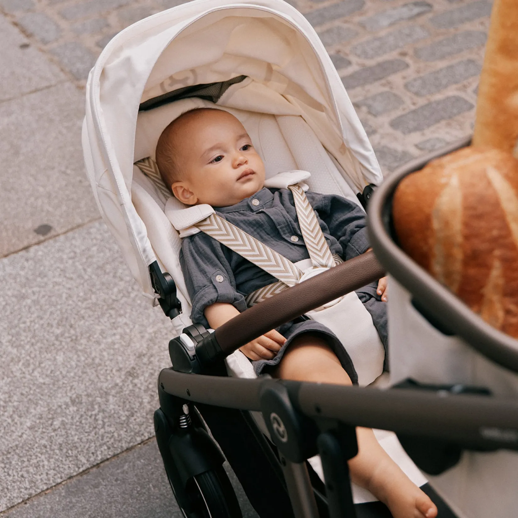 Strollers|Strollers & Trailers>Cybex Gazelle S Stroller - Taupe Frame with Seashell Beige Seat