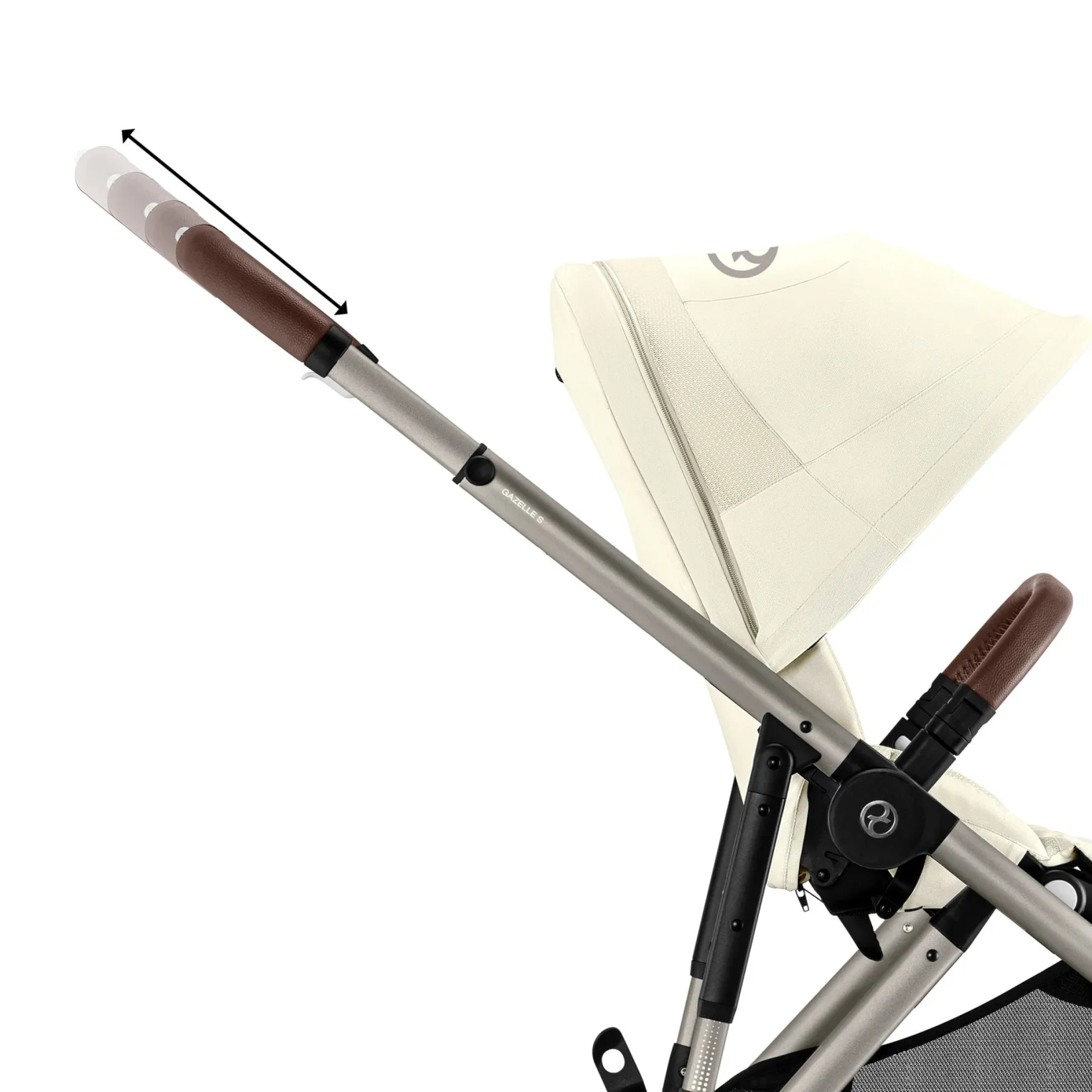 Strollers|Strollers & Trailers>Cybex Gazelle S Stroller - Taupe Frame with Seashell Beige Seat