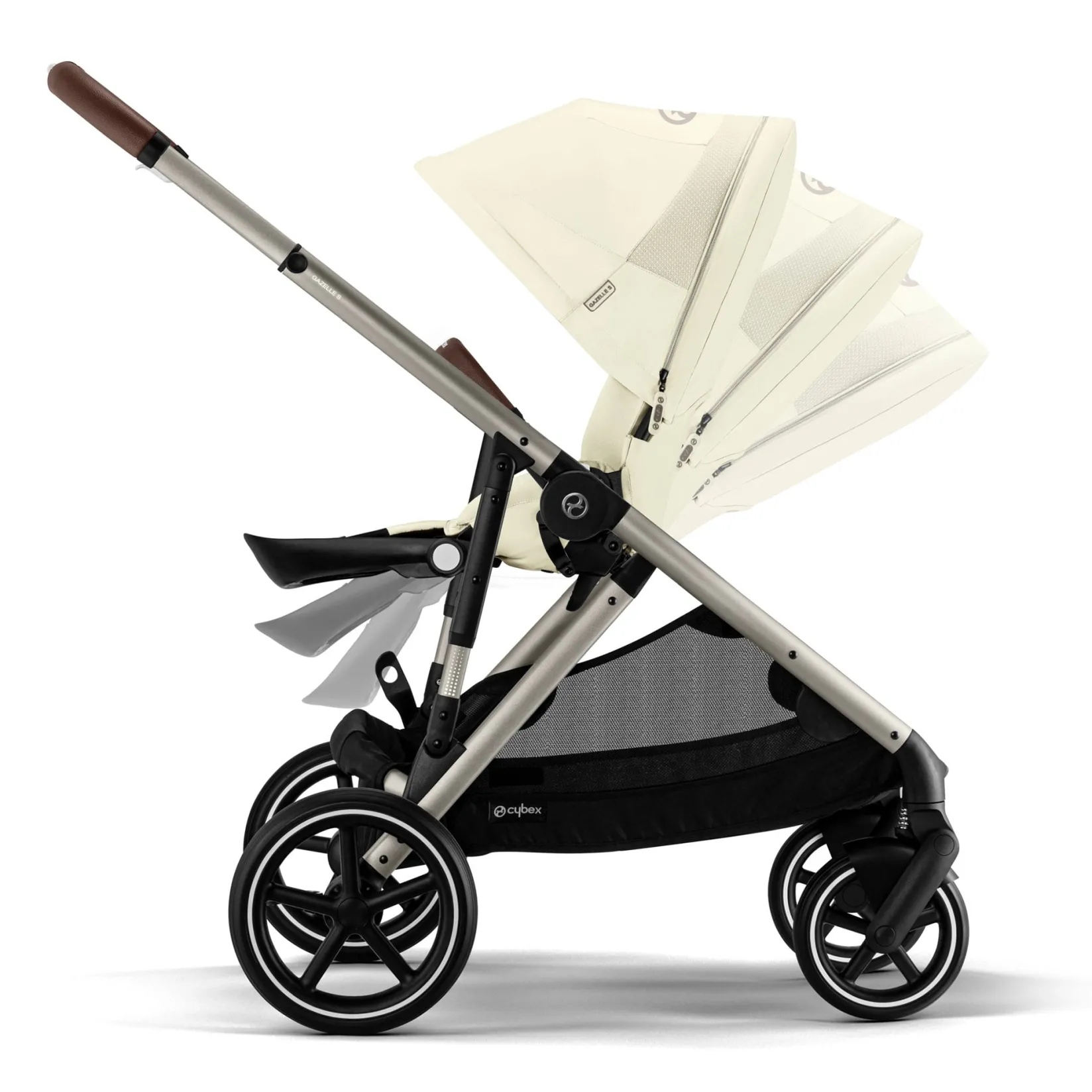 Strollers|Strollers & Trailers>Cybex Gazelle S Stroller - Taupe Frame with Seashell Beige Seat