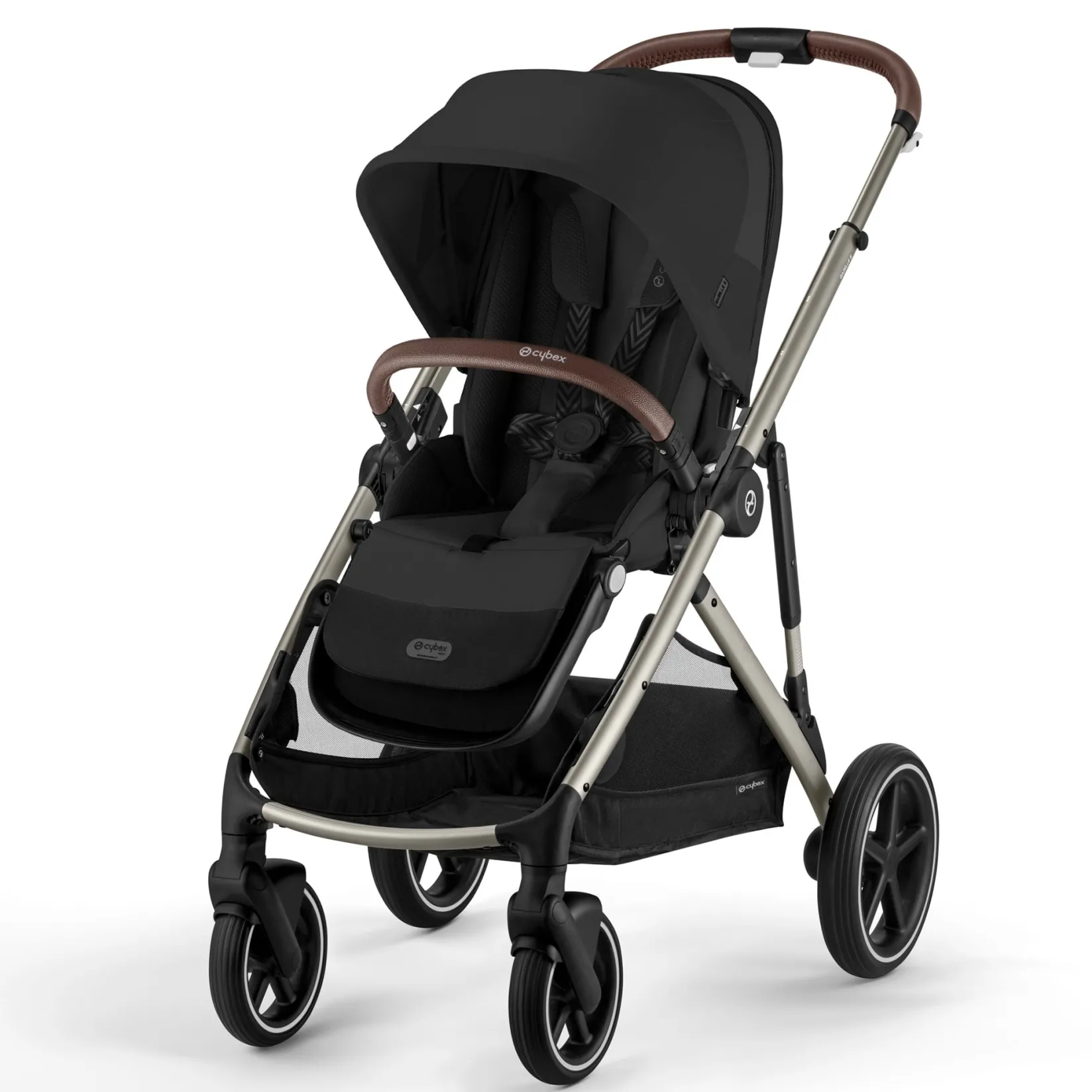 New Gazelle S Stroller - Taupe Frame with Moon Black Seat Kids Strollers|Strollers & Trailers