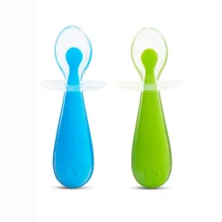 Breastfeeding|Tableware>Munchkin Gentle Scoop Silicone Training Spoons(2)- Blue