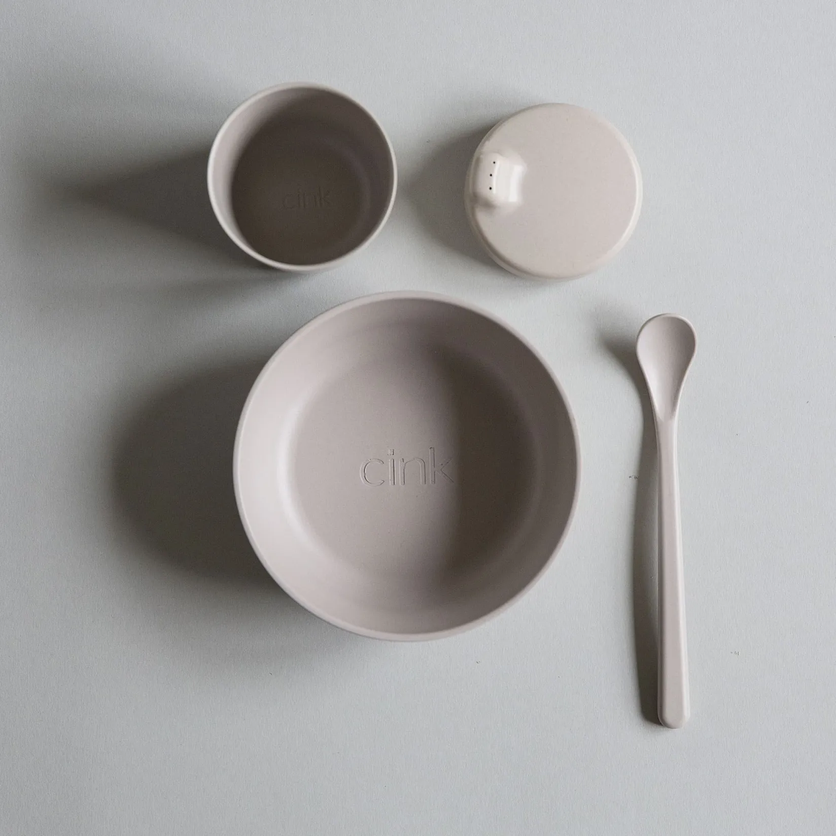 Tableware|Plates & Placemats>Cink GiftBox Baby Bamboo Set -Fog