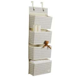Storage>3 Sprouts Gingham Beige Door Organizer