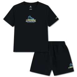 Outfit Sets>Converse Globe Frontback Hit Set 4-7y Black