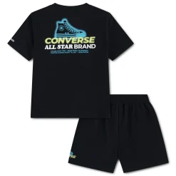 Outfit Sets>Converse Globe Frontback Hit Set 4-7y Black