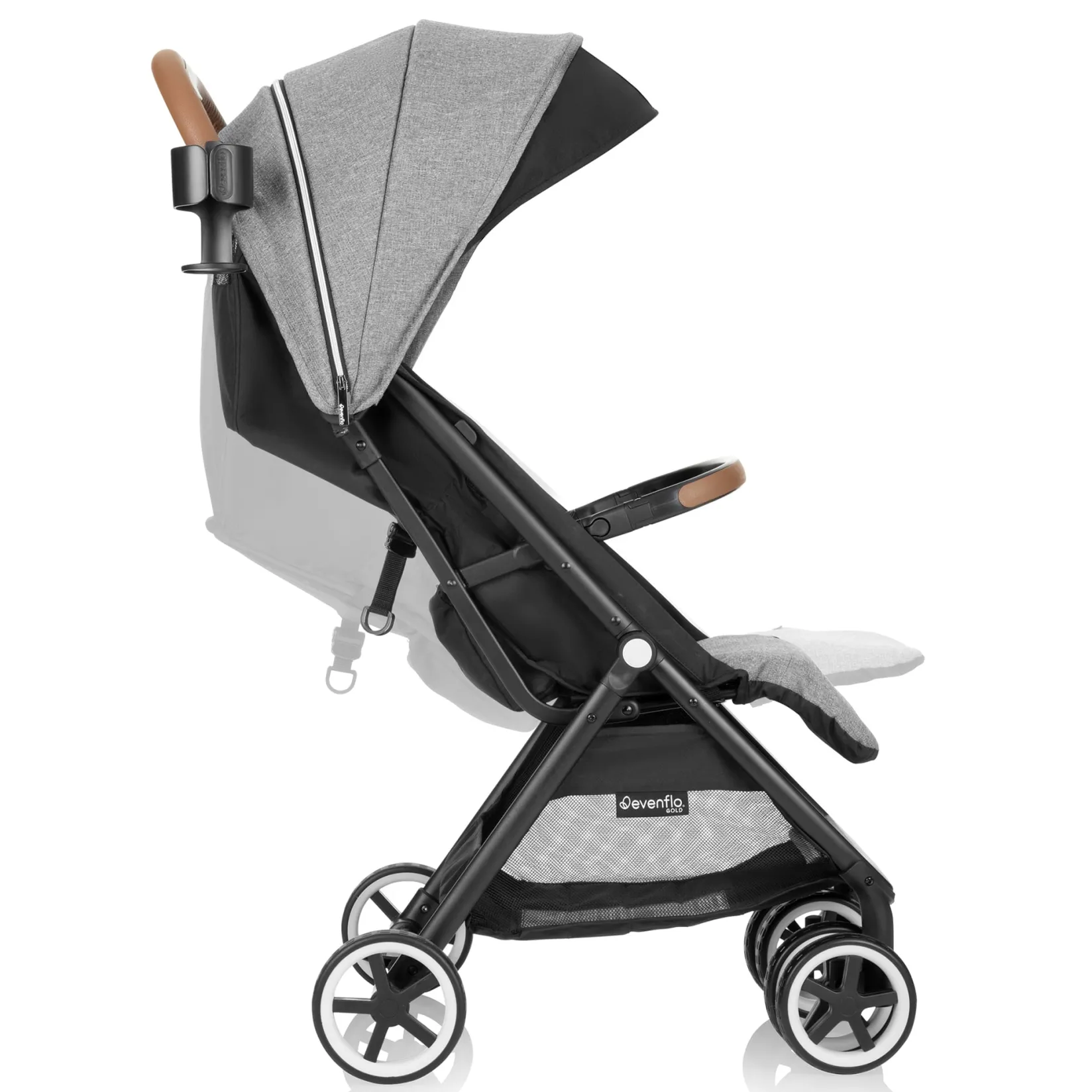 Strollers|Strollers & Trailers>Evenflo GOLD Otto Self-Folding Lightweight Travel Stroller - Moonstone Gray
