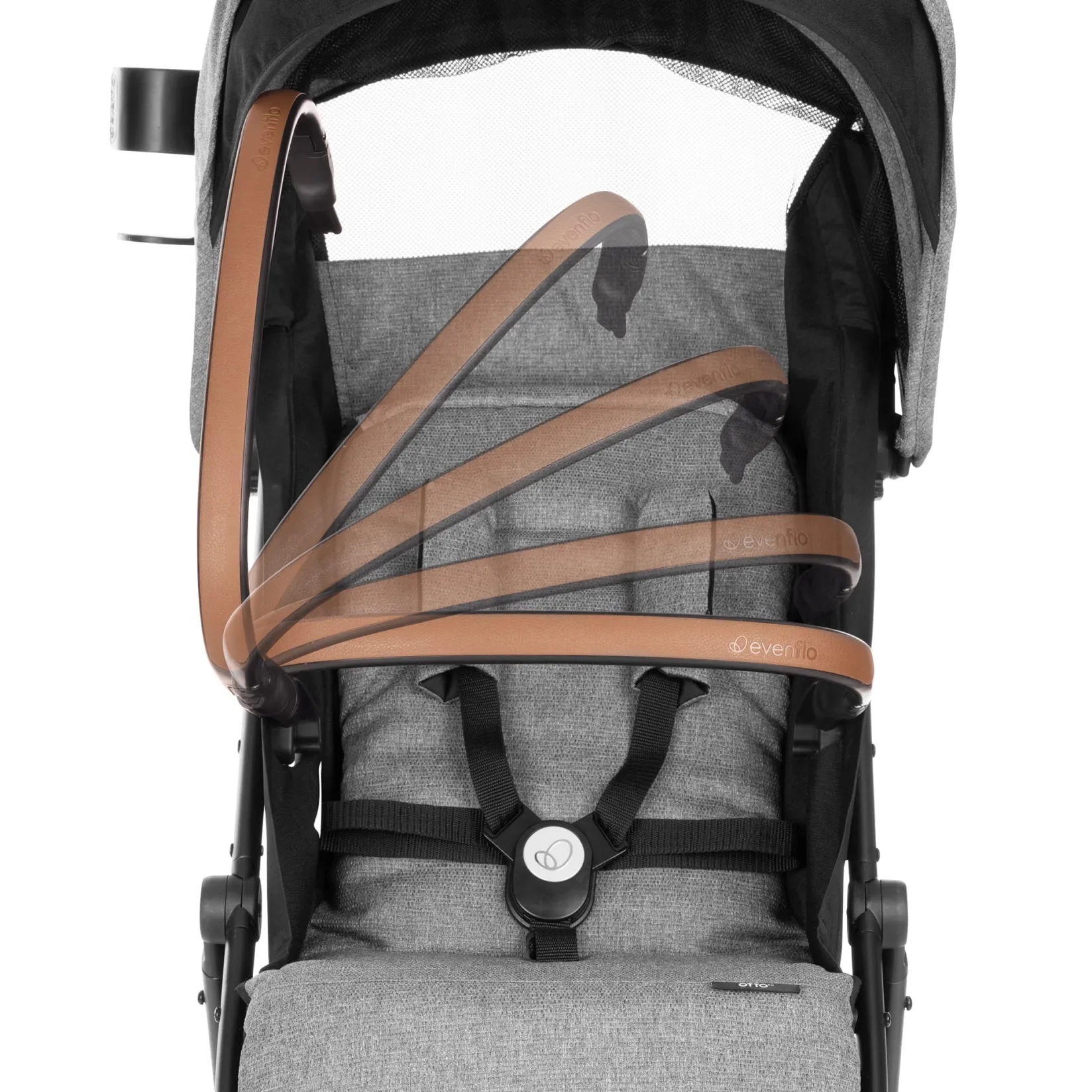 Strollers|Strollers & Trailers>Evenflo GOLD Otto Self-Folding Lightweight Travel Stroller - Moonstone Gray