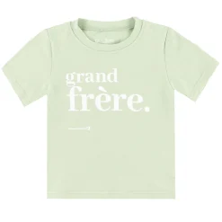 Tops>Bedaine Love Grand Frère T-shirt 12-18m Sage