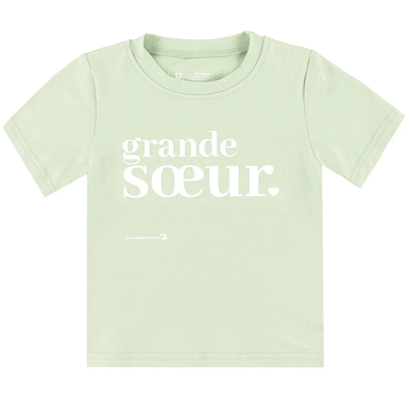 Tops>Bedaine Love Grande Soeur T-shirt 2-6 Sage