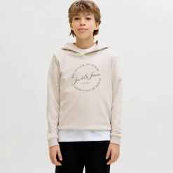 Fleeces And Sweatshirts|Tops>Jack u0026 Jones Grayson Hoodie 8-16y Beige