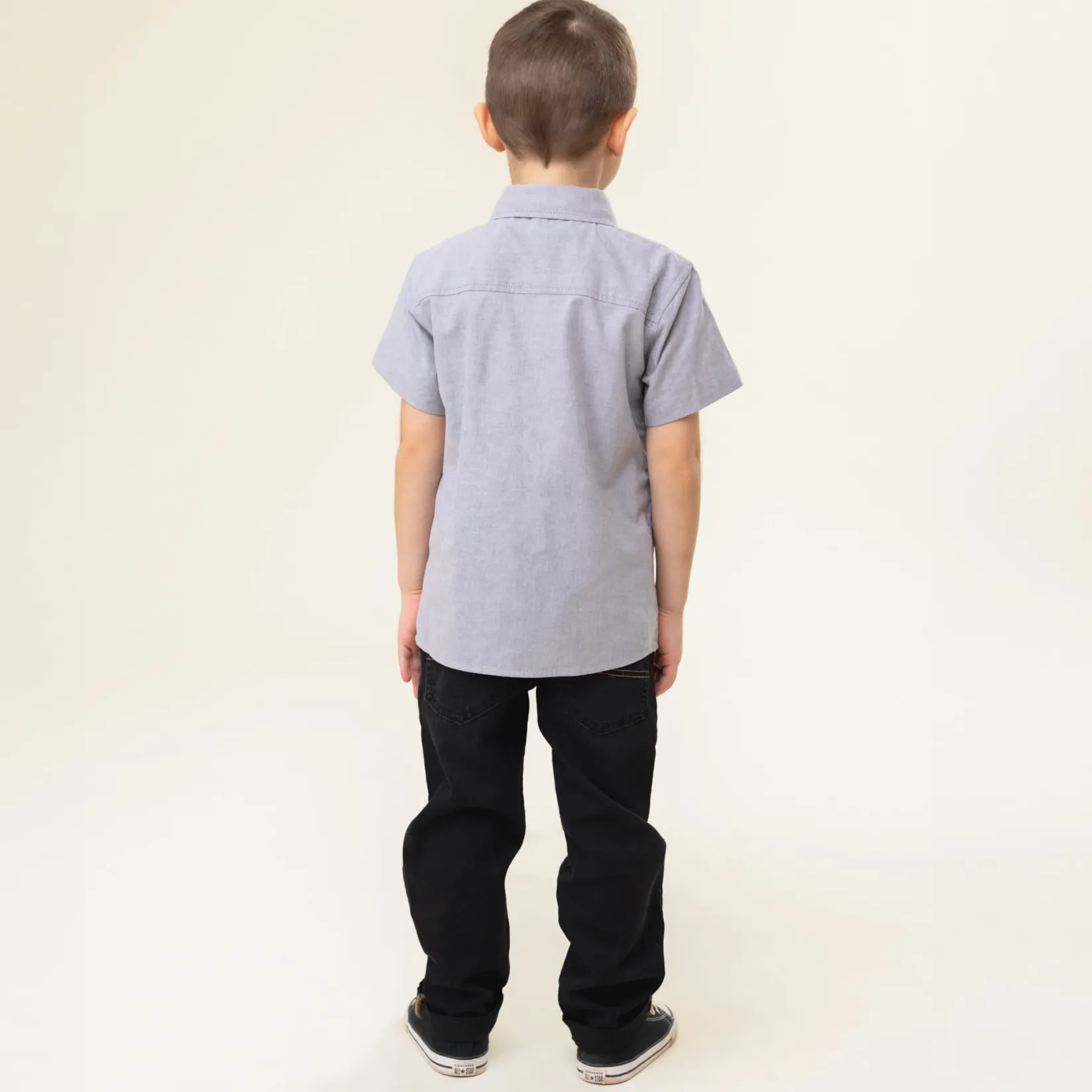 Tops>Nano Bow Tie Shirt 2-12y Grey