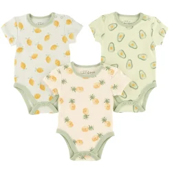 Bodysuits>Bebe Confort Guacamole 3pk Bodysuits 0-30m Sage