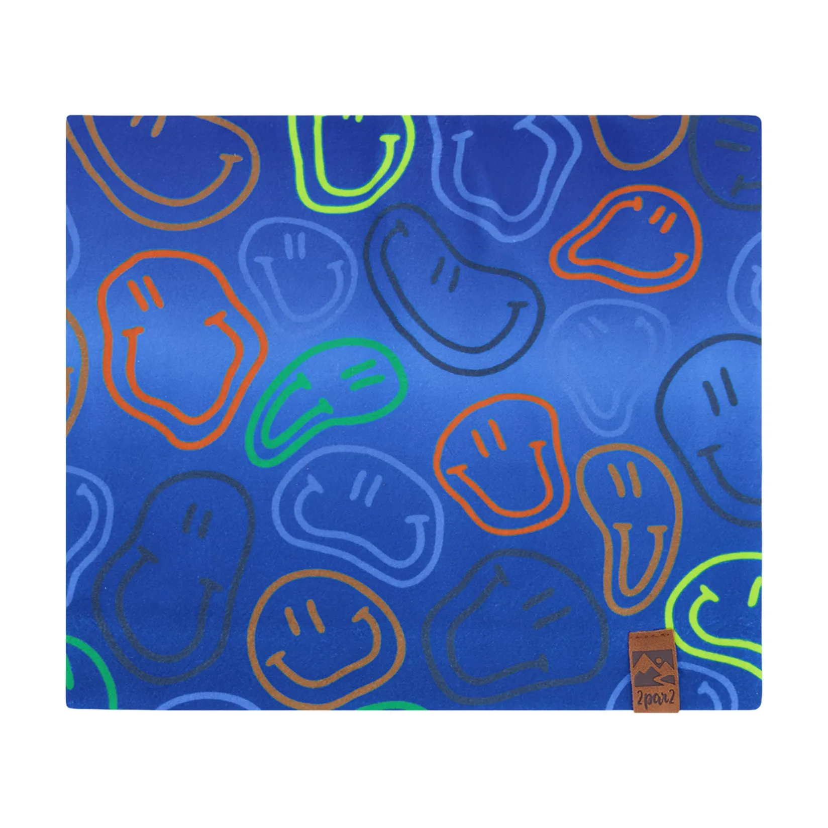 Neck Warmers And Scarves>Deux par Deux Happy Face Neck Warmer 2-14 Royal Blue