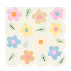 Party Supplies>Meri Meri Happy Flowers Large Napkins (16)