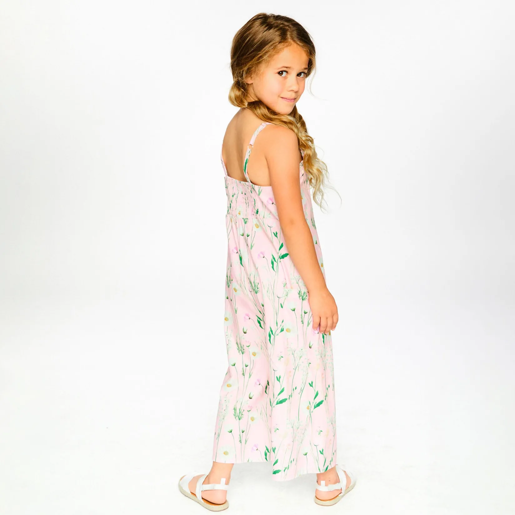 Dresses & Rompers|Rompers & Jumpsuits>Deux par Deux Hat Flowers Jumpsuit 3-6 Pink