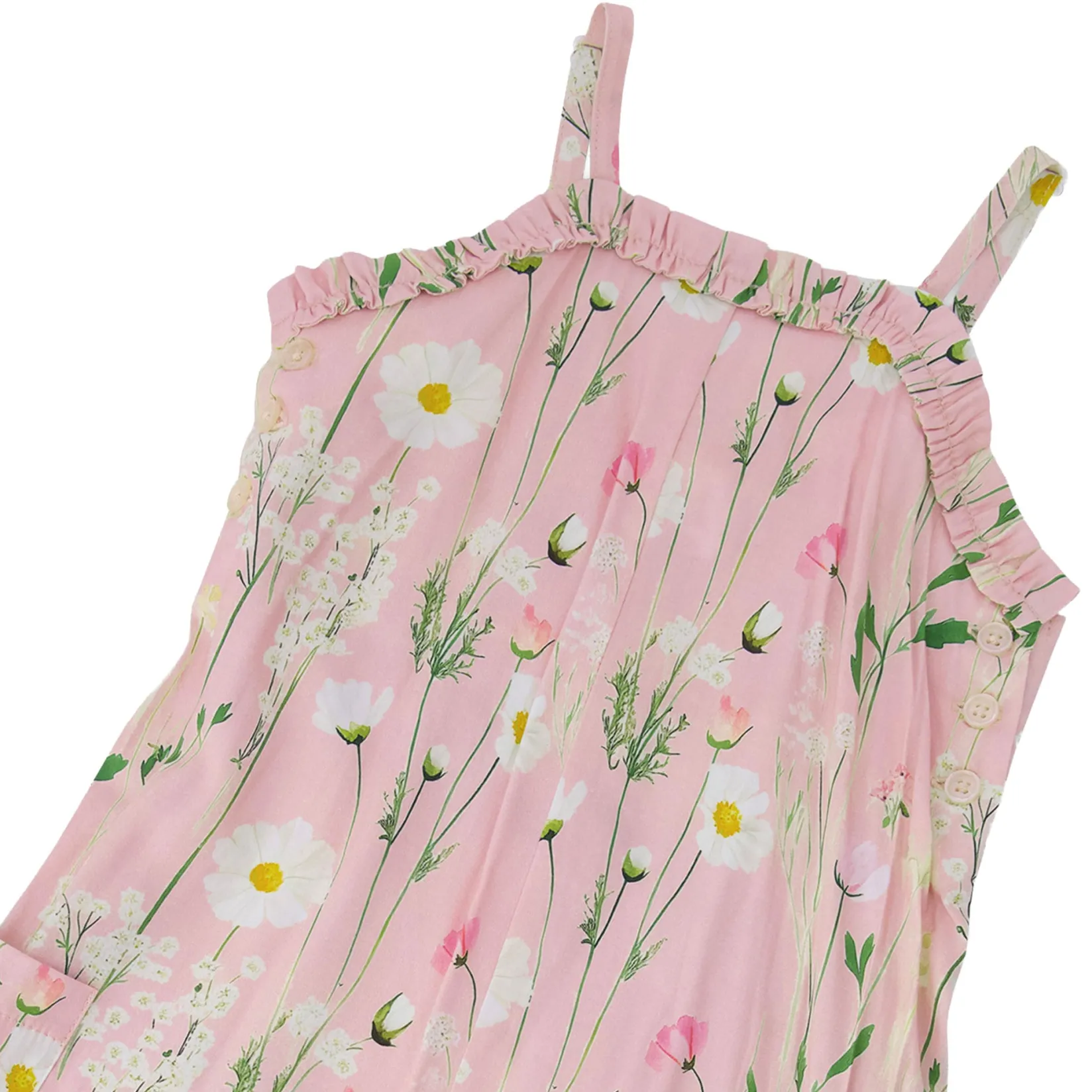 Dresses & Rompers|Rompers & Jumpsuits>Deux par Deux Hat Flowers Jumpsuit 3-6 Pink
