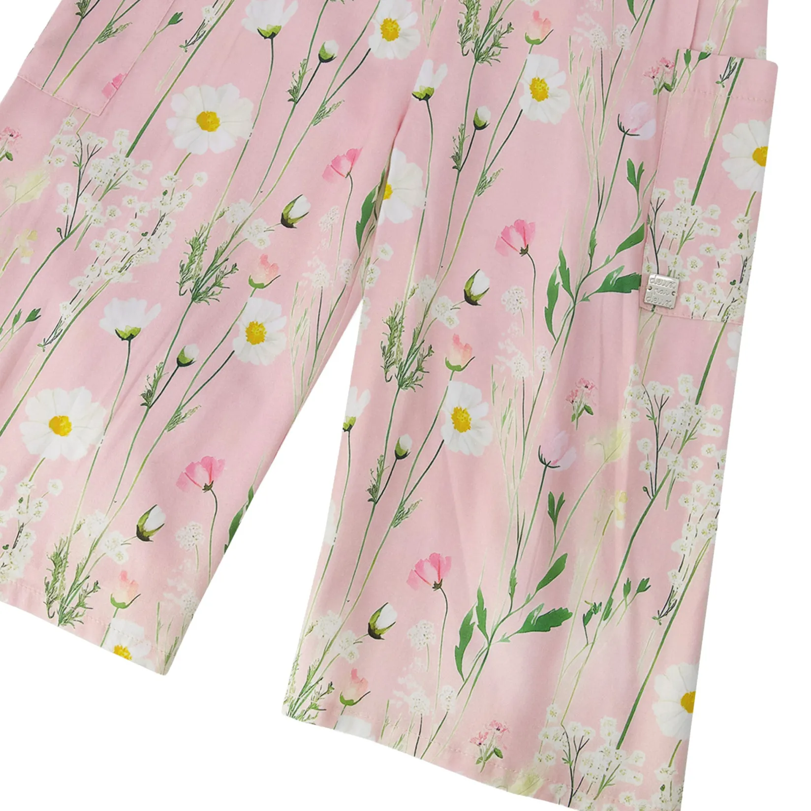 Dresses & Rompers|Rompers & Jumpsuits>Deux par Deux Hat Flowers Jumpsuit 3-6 Pink