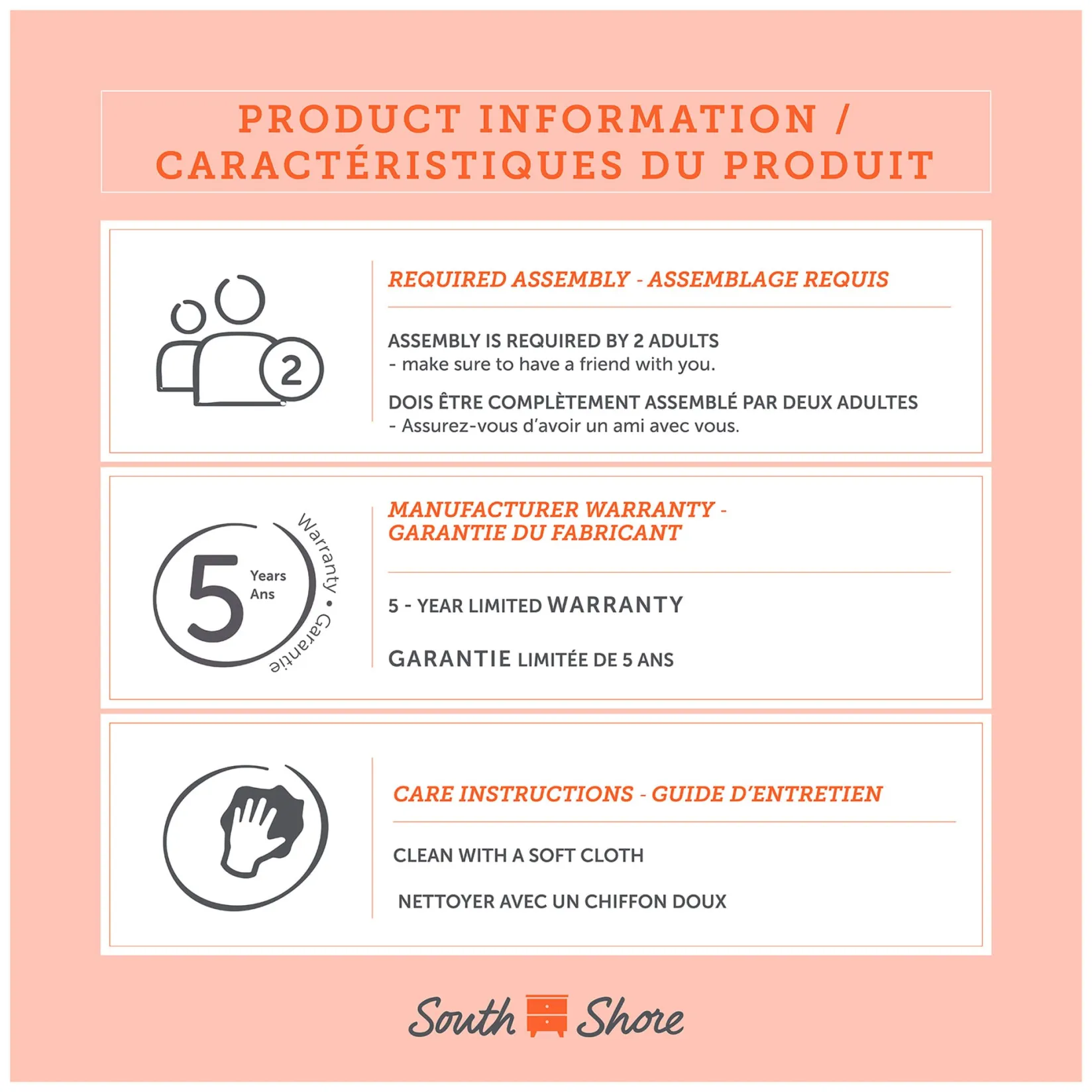 Twin, Full & Queen Beds>South Shore Headboard - August Bleached Oak