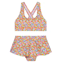 New Heart Aop Uv Bikini 4-12 Kids Swimsuits