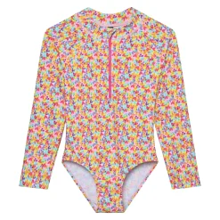 Swimsuits>Color Kids Heart Aop Uv Swimsuit 2-12 Fuchsia