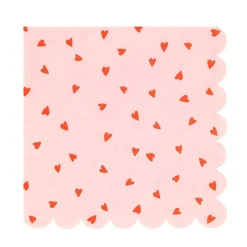 Party Supplies>Meri Meri Heart Pattern Large Napkins (16)