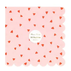 Party Supplies>Meri Meri Heart Pattern Large Napkins (16)