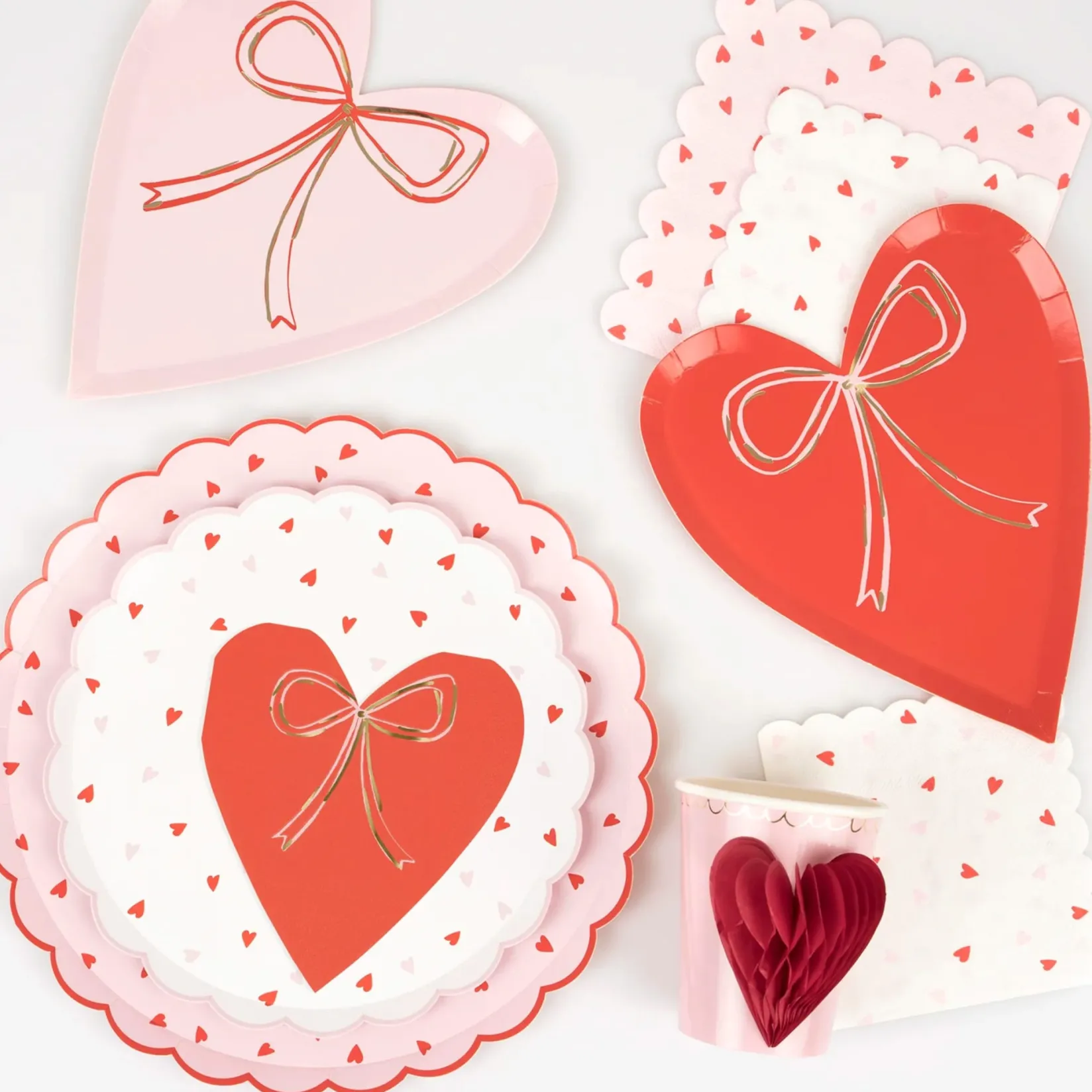 Party Supplies>Meri Meri Heart Pattern Large Napkins (16)