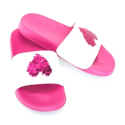 Sandals>Hatley Heart Sequin Sandals Sizes 8-3 Fuchsia