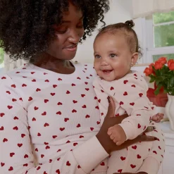 New Hearts Waffle Pajamas 0-24m Pajamas|Pyjamas