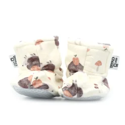 Slippers>Bebe O Chaud Hedgehog Velux Slippers 6-18m Ivory