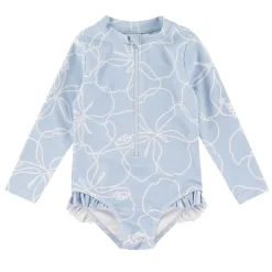 Swimsuits>Look Hibiscus Long Sleeve Swimsuit 3-24m Blue