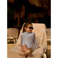 Outlet Hibiscus Long Sleeve Swimsuit 2-14y Kids Swimsuits