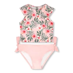 Swimsuits>Deux par Deux Hibiscus Tankini 7-12 Pink