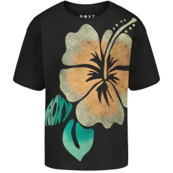 Tops>Roxy Hibiscus T-shirt 7-16 Black