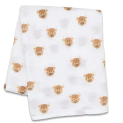 Outlet Highland Cow- cotton Muslin Swaddle Kids Blankets|Blankets