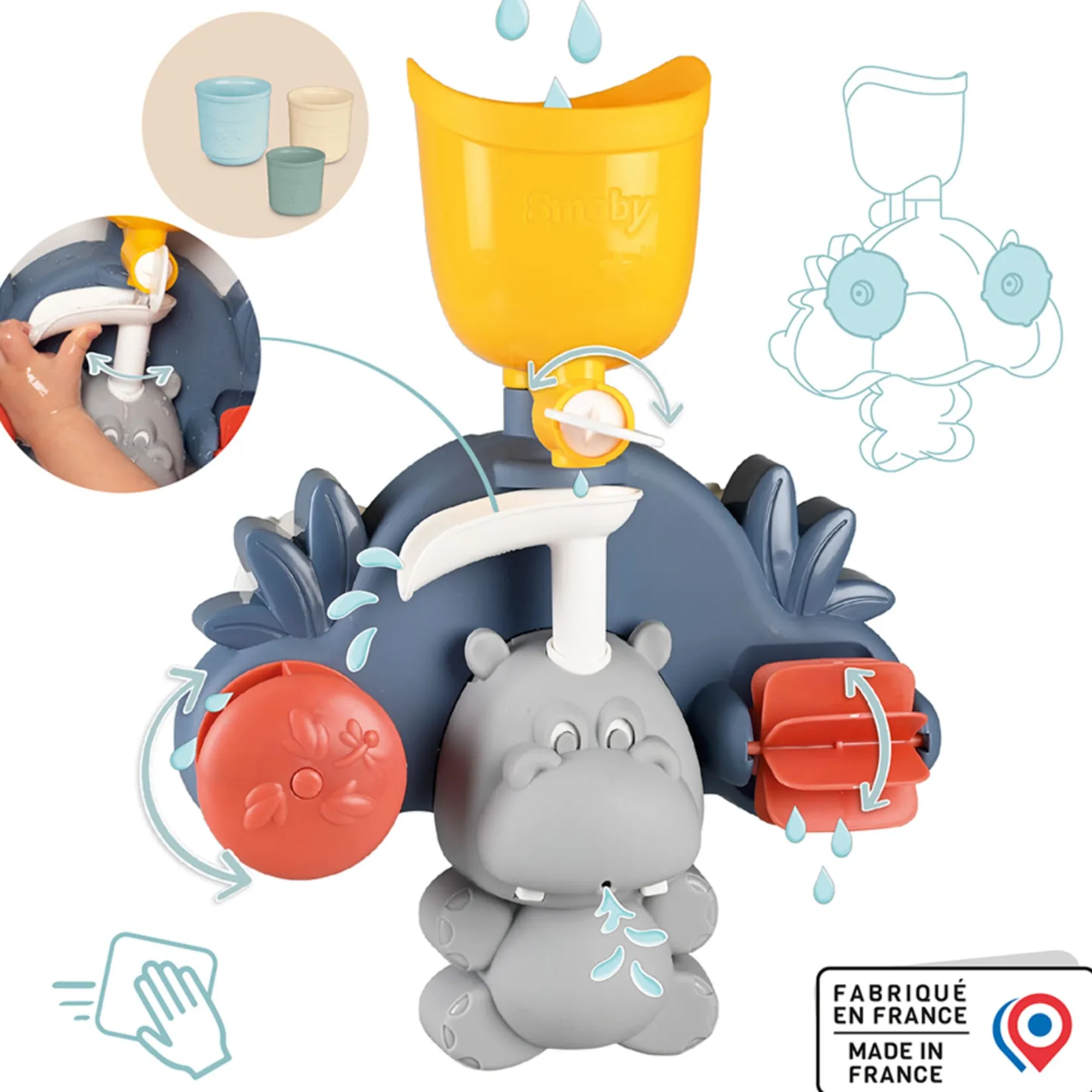 Hot Hippo Bath Toy Bath Toys|Bath Accessories