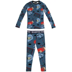 Underwear & Socks|Fleeces And Sweatshirts>Headster Kids Hockey Night Base Layer 2-10y Blue
