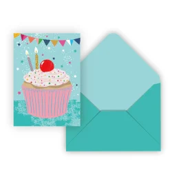 Party Supplies>CLÉMENT Holiday Greeting Card- Cupcake
