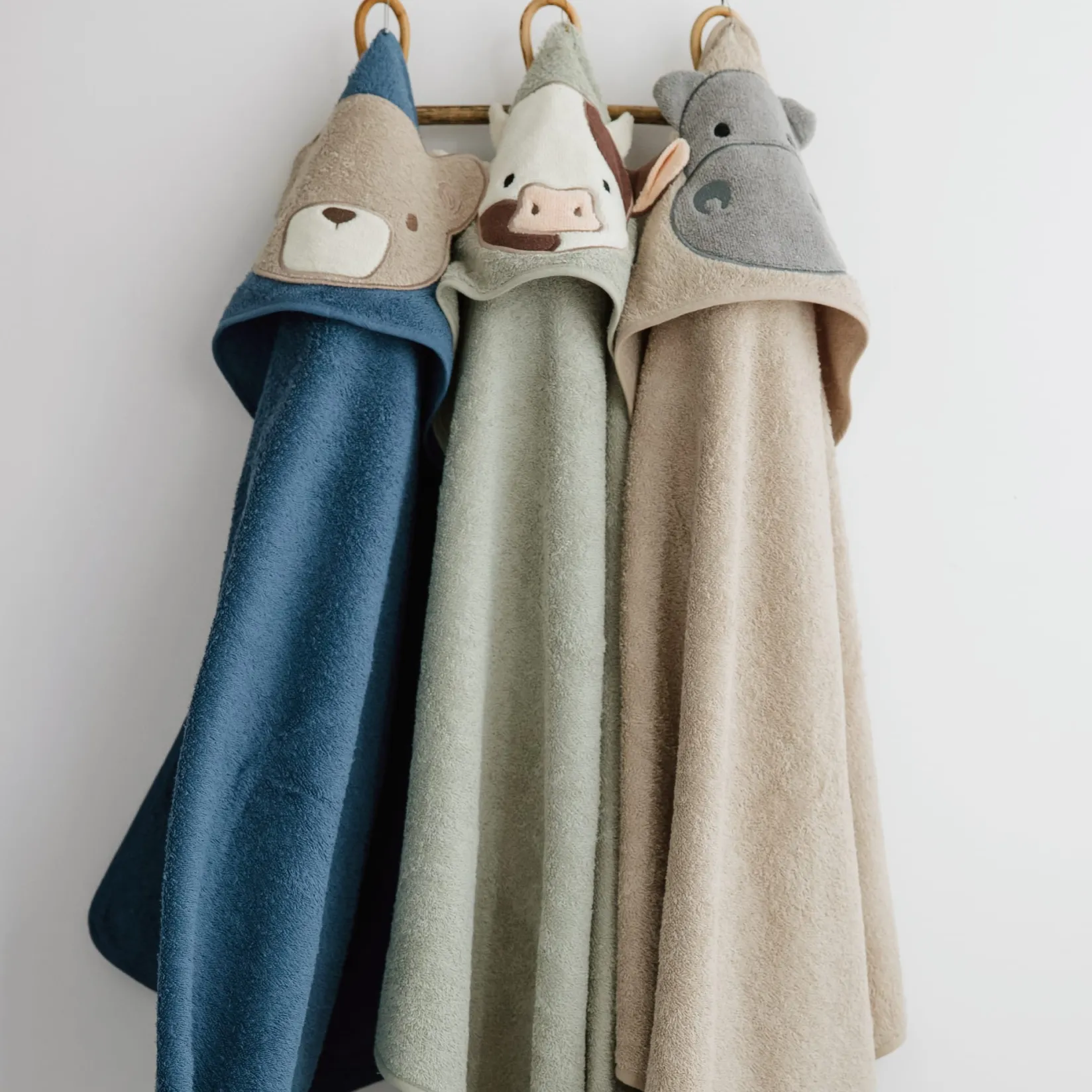 Towels & Wipes|Towels & Wipes>Perlimpinpin Hooded Towel - Cow