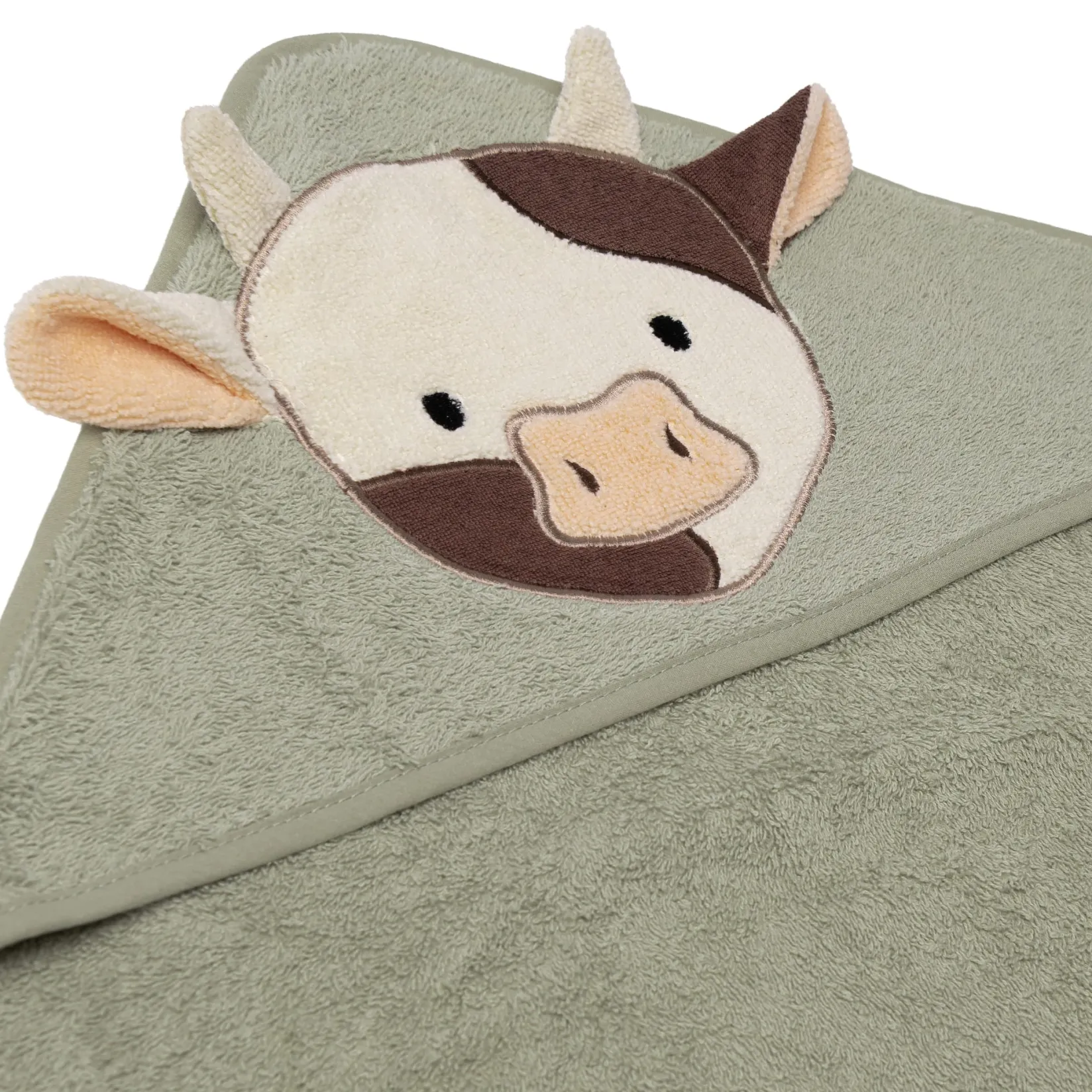 Towels & Wipes|Towels & Wipes>Perlimpinpin Hooded Towel - Cow