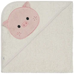 Towels & Wipes|Towels & Wipes>Perlimpinpin Hooded Towel - Pig