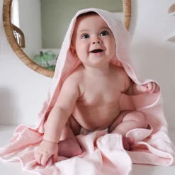 Towels & Wipes|Towels & Wipes>Bebe Confort Hooded Towel - Pink Rabbit