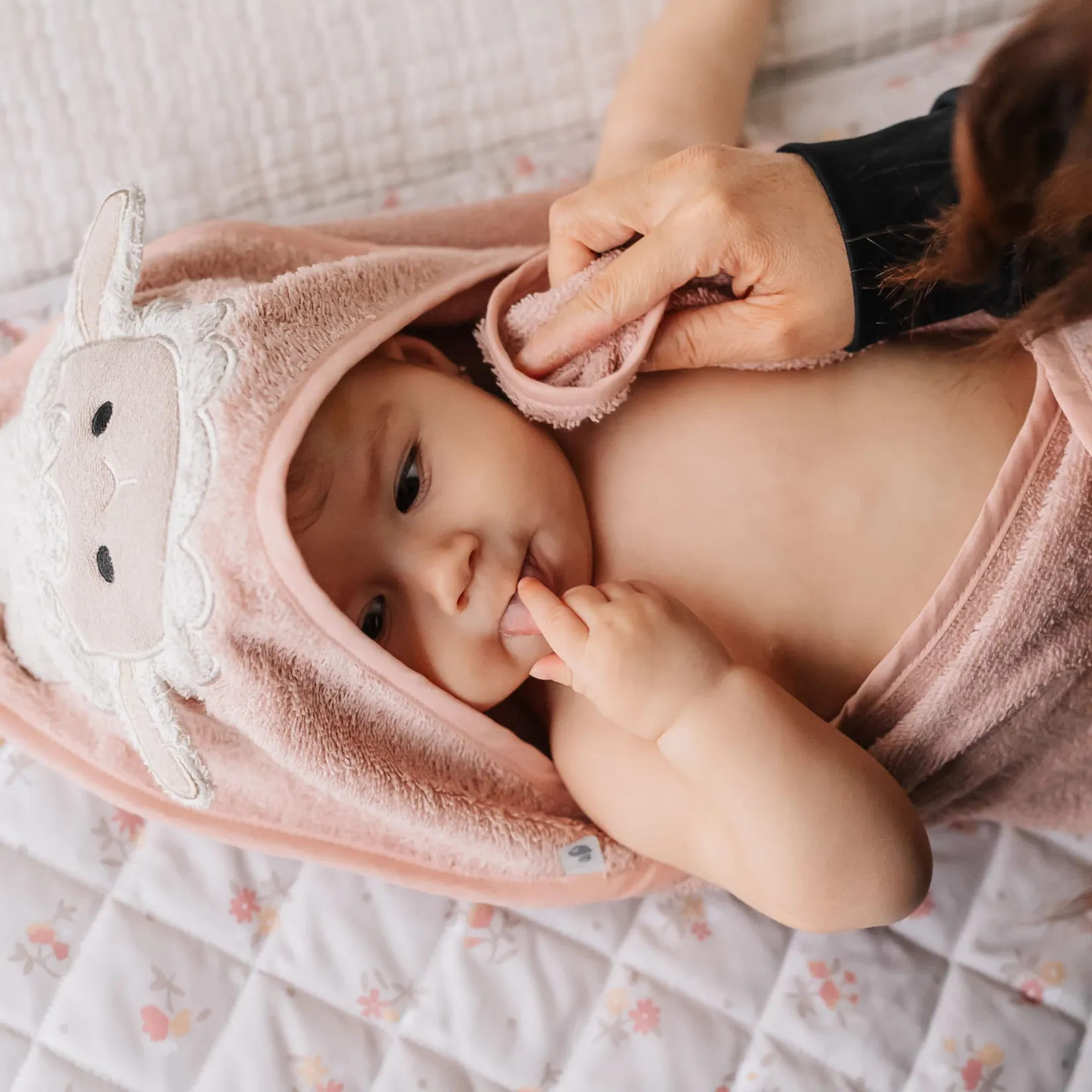 Towels & Wipes|Towels & Wipes>Perlimpinpin Hooded Towel - Sheep