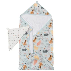 Online Hooded Towel Set - Puppies Kids Muslin Products|Towels & Wipes
