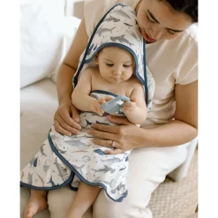 Hot Hooded Towel Set - Sharks Kids Muslin Products|Towels & Wipes