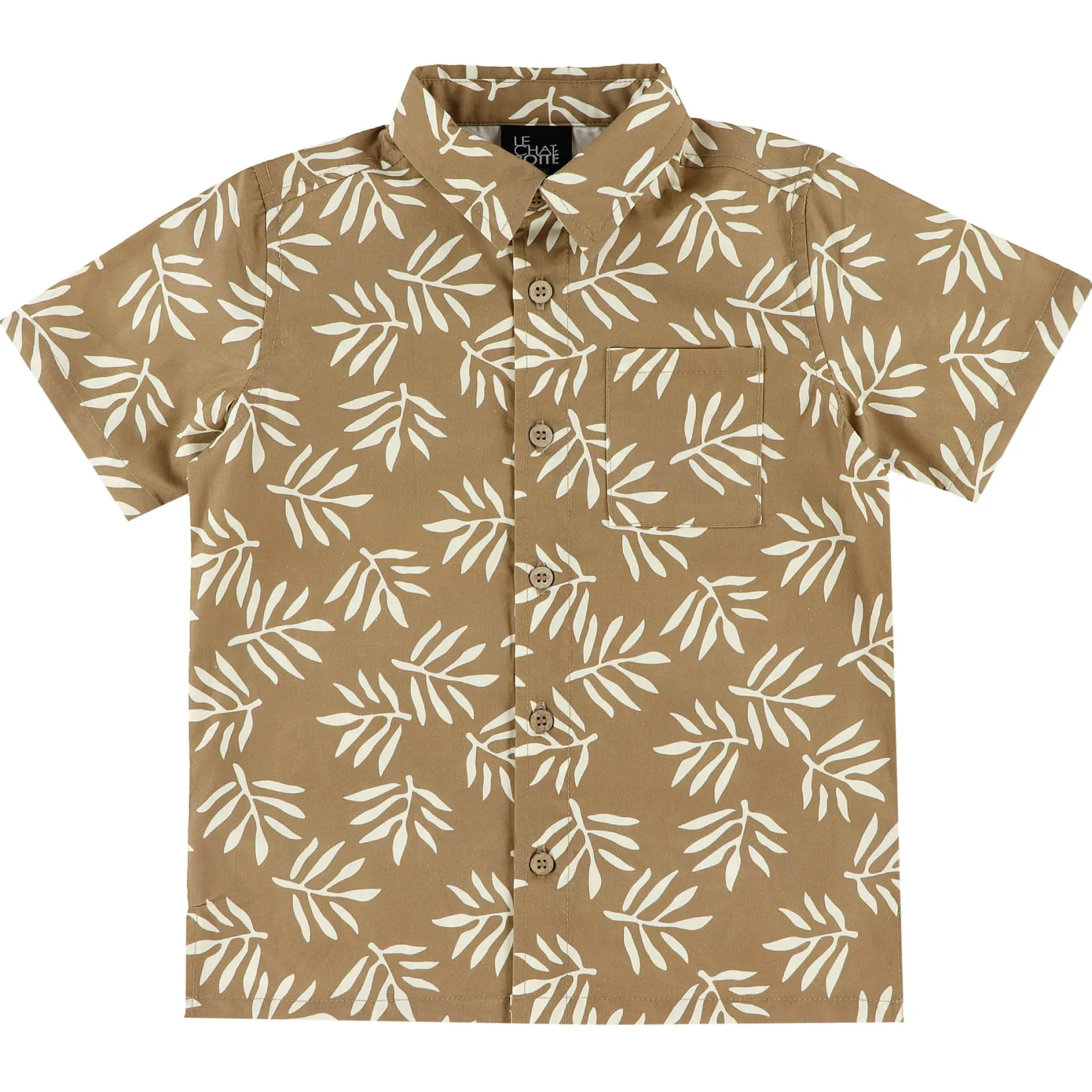 Tops>Chat Botte Horizon Print Shirt 2-10y Brown